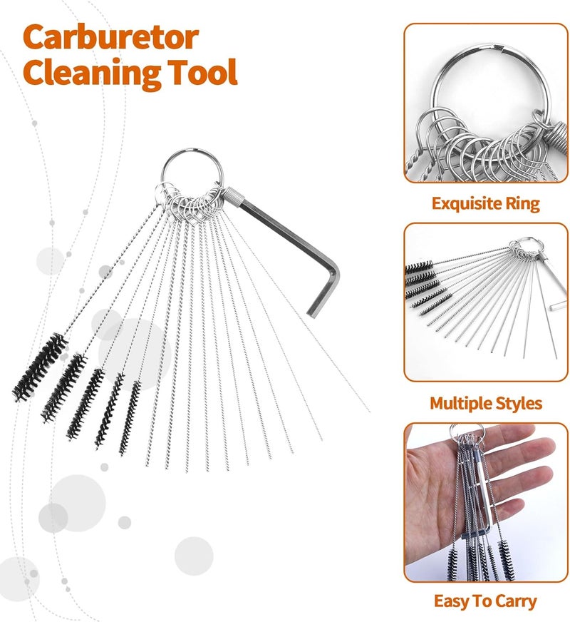 OXDFK Hexagon Carburator Adjustment Tool, 59108902307 4mm Hex Screwdriver with 15 PCS Cleaning Brush, Wrench, for Stihl Ryobi Poulan Homelite Husqvarna Echo Chainsaw Weed Eater Wacker - Image 4